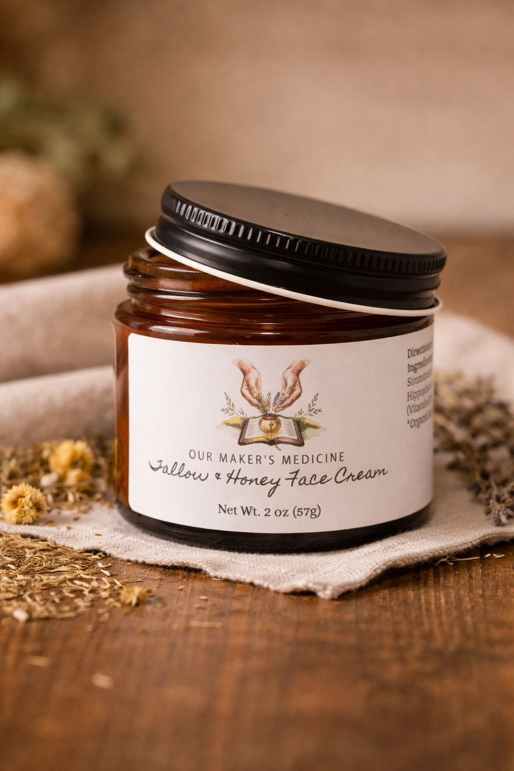 Tallow & Honey Face Cream ~ 2 oz
