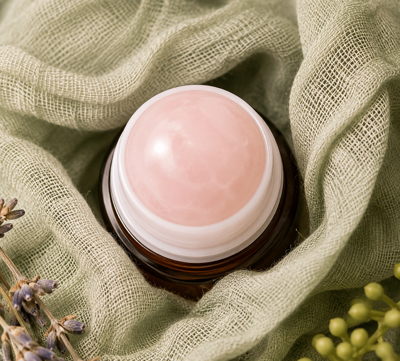 Organic Castor Oil ~ 50mL Rose Quartz Roller Bottle